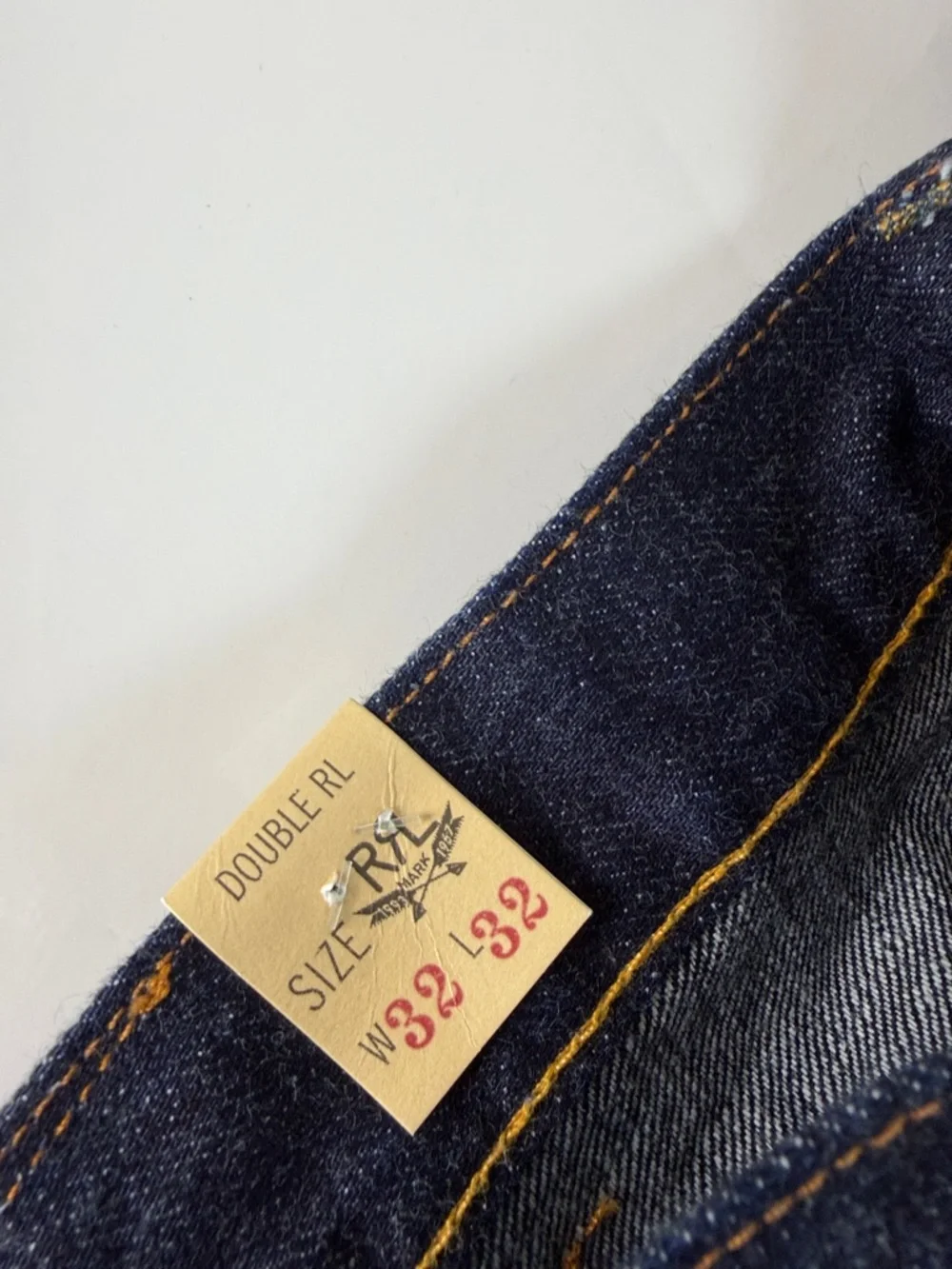 NWT New RRL Ralph Lauren Straight Leg SELVEDGE JEAN - EAST WEST size 32 x 32 - Picture 6 of 10